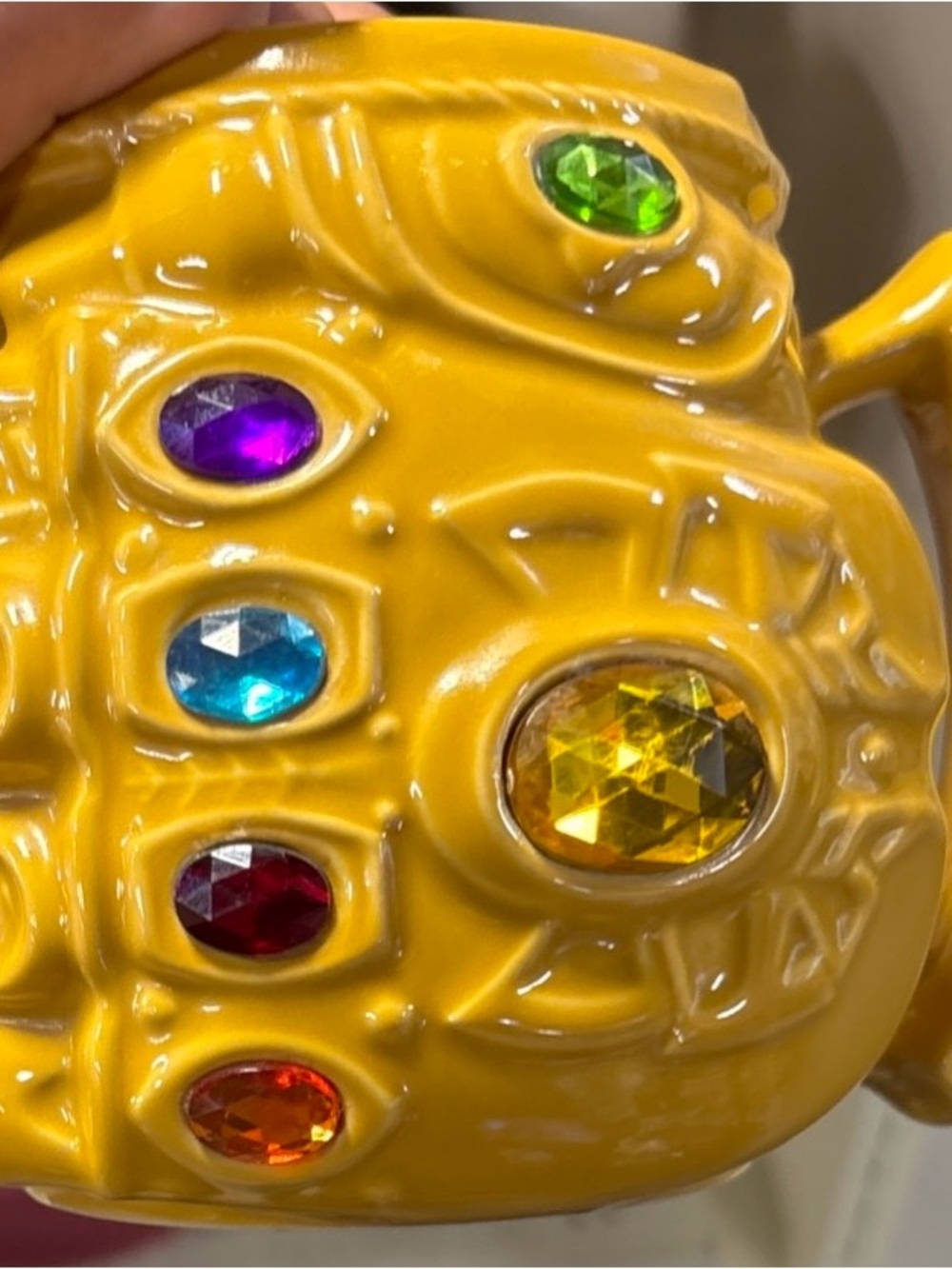 So Cool!!! Yellow Jeweled Ceramic Mug